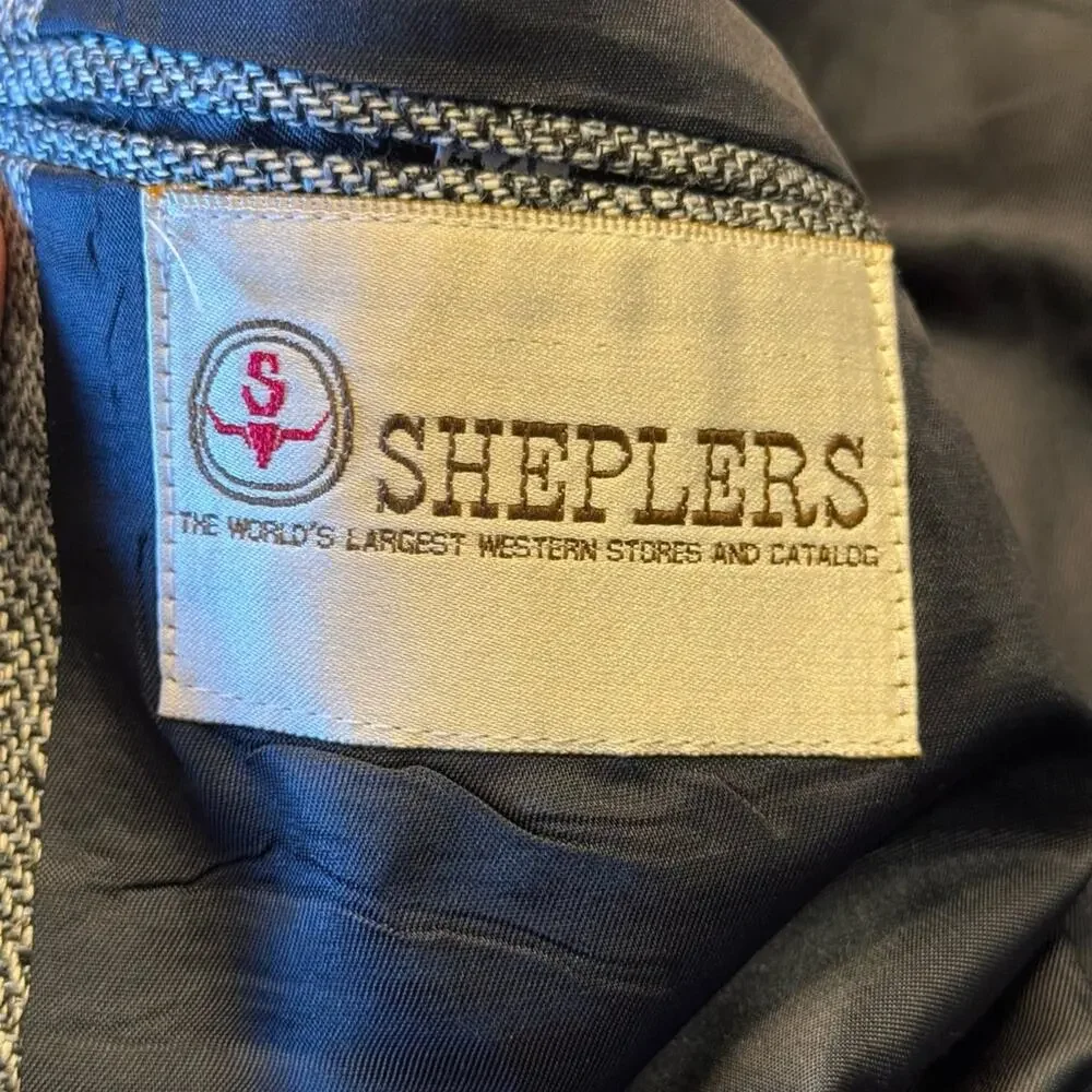 Sheplers Men’s 42L Classic Black & White Tweed Men's Blazer Horsehead Buttons